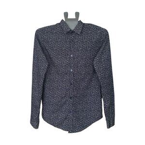 NWOT Zara Man Slim-Fit Cotton Shirt | Small | Navy/White